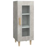 Vidaxl buffet gris bton 34, 5x34x90 cm bois d'ingnierie