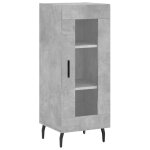 Vidaxl buffet gris b�ton 34, 5x34x90 cm bois d'ing�nierie