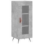 Vidaxl buffet gris bton 34, 5x34x90 cm bois d'ingnierie
