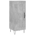 Vidaxl buffet gris bton 34, 5x34x90 cm bois d'ingnierie