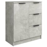 Vidaxl buffet gris b�ton 60x30x70 cm bois d'ing�nierie