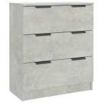 Vidaxl buffet gris b�ton 60x30x70 cm bois d'ing�nierie