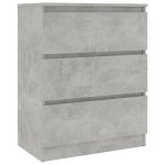 Vidaxl buffet gris b�ton 60x35x76 cm bois d'ing�nierie
