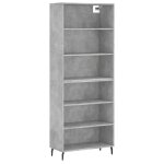 Vidaxl buffet gris b�ton 69, 5x32, 5x180 cm bois d'ing�nierie