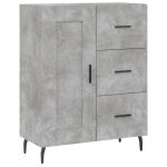 Vidaxl buffet gris bton 69, 5x34x90 cm bois d'ingnierie