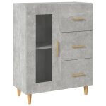 Vidaxl buffet gris b�ton 69, 5x34x90 cm bois d'ing�nierie