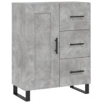 Vidaxl buffet gris bton 69, 5x34x90 cm bois d'ingnierie
