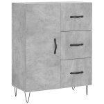 Vidaxl buffet gris b�ton 69, 5x34x90 cm bois d'ing�nierie