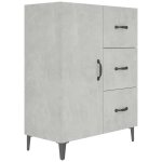Vidaxl buffet gris b�ton 69, 5x34x90 cm bois d'ing�nierie