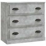 Vidaxl buffet gris b�ton 70x35, 5x67, 5 cm bois d'ing�nierie