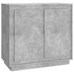 Vidaxl buffet gris bton 80x34x75 cm bois d'ingnierie