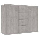Vidaxl buffet gris b�ton 88x30x65 cm bois d'ing�nierie