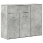 Vidaxl buffet gris b�ton 88x30x70 cm bois d'ing�nierie