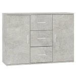 Vidaxl buffet gris b�ton 91x29, 5x65 cm bois d'ing�nierie