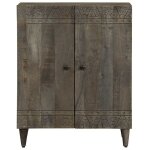 Vidaxl buffet gris clair 60x33, 5x75 cm bois de manguier massif