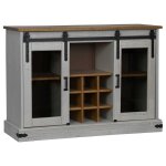 Vidaxl buffet halden 2 portes coulissantes blanc 112x40x80 cm