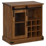 Vidaxl buffet halden avec porte coulissante 80x40x80 cm bois massif Vidaxl buffet halden avec porte coulissante 80x40x80 cm bois massif