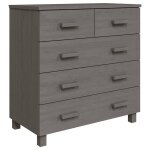Vidaxl buffet hamar gris clair 79x40x80 cm bois massif de pin