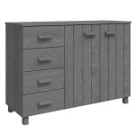 Vidaxl buffet hamar gris fonc� 113x40x80 cm bois massif de pin