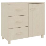 Vidaxl buffet hamar marron miel 90x40x80 cm bois massif de pin