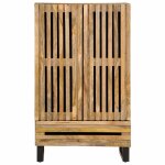 Vidaxl buffet haut 60x34x100 cm bois massif de manguier brut