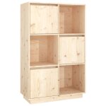 Vidaxl buffet haut 74x35x117 cm bois massif de pin