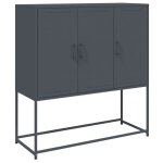 Vidaxl buffet haut anthracite 100, 5x39x107 cm acier