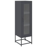 Vidaxl buffet haut anthracite 36x39x123 cm acier lamin� � froid