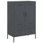 Vidaxl buffet haut anthracite 68x39x101, 5 cm acier