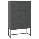 Vidaxl buffet haut anthracite 80x35x135 cm acier
