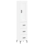 Vidaxl buffet haut blanc 34, 5x34x180 cm bois d'ing�nierie
