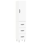 Vidaxl buffet haut blanc 34, 5x34x180 cm bois d'ingénierie Vidaxl buffet haut blanc 34, 5x34x180 cm bois d'ingénierie