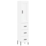 Vidaxl buffet haut blanc 34, 5x34x180 cm bois d'ingnierie
