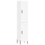 Vidaxl buffet haut blanc 34, 5x34x180 cm bois d'ingnierie