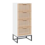 Vidaxl buffet haut blanc 40x30x95 cm bois d'ingnierie