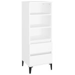 Vidaxl buffet haut blanc 40x36x110 cm bois d'ingnierie