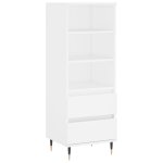 Vidaxl buffet haut blanc 40x36x110 cm bois d'ingnierie