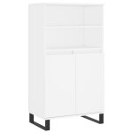Vidaxl buffet haut blanc 60x36x110 cm bois d'ingnierie