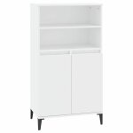 Vidaxl buffet haut blanc 60x36x110 cm bois d'ing�nierie