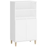 Vidaxl buffet haut blanc 60x36x110 cm bois d'ing�nierie