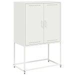 Vidaxl buffet haut blanc 68, 5x38, 5x107 cm acier