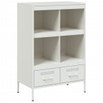 Vidaxl buffet haut blanc 68x39x101, 5 cm acier