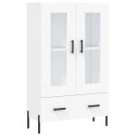 Vidaxl buffet haut blanc 69, 5x31x115 cm bois d'ingnierie