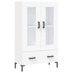 Vidaxl buffet haut blanc 69, 5x31x115 cm bois d'ing�nierie