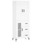 Vidaxl buffet haut blanc 69, 5x34x180 cm bois d'ing�nierie