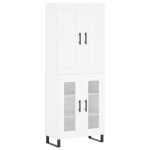 Vidaxl buffet haut blanc 69, 5x34x180 cm bois d'ing�nierie