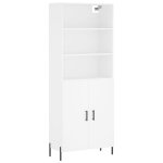 Vidaxl buffet haut blanc 69, 5x34x180 cm bois d'ing�nierie