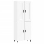 Vidaxl buffet haut blanc 69, 5x34x180 cm bois d'ing�nierie