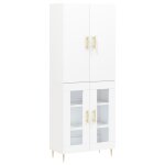 Vidaxl buffet haut blanc 69, 5x34x180 cm bois d'ingénierie Vidaxl buffet haut blanc 69, 5x34x180 cm bois d'ingénierie