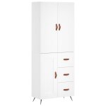 Vidaxl buffet haut blanc 69, 5x34x180 cm bois d'ingénierie Vidaxl buffet haut blanc 69, 5x34x180 cm bois d'ingénierie